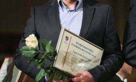 Związany z „Echem Dnia” dziennikarz Andrzej Nowak podczas piątkowej uroczystości.