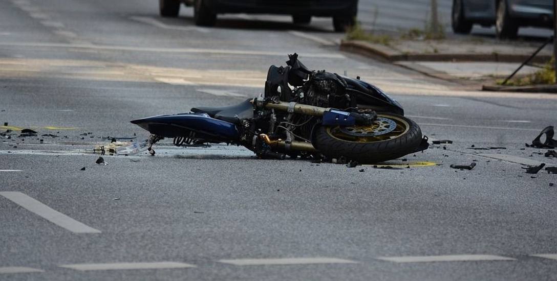 Wypadek z udziałem motocyklisty w Zielonej Górze