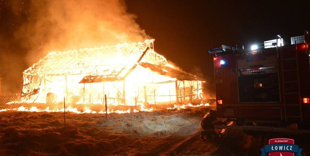 Pożar stodoły w Dąbkowicach Górnych