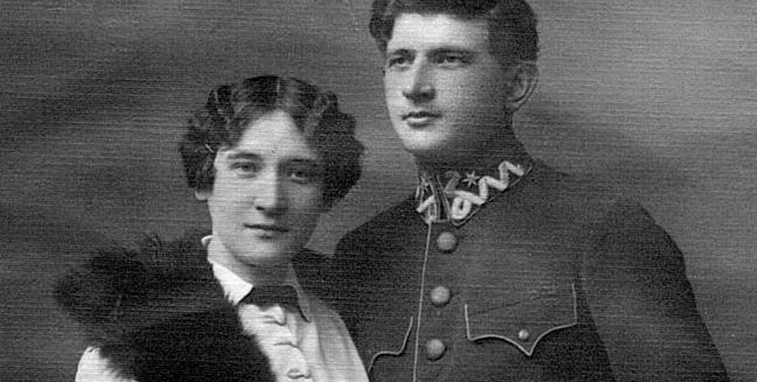 Podporucznik Józef Marjański z żoną Aleksandrą