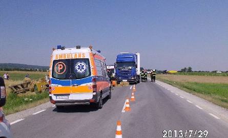 Na miejscu śmiertelnego wypadku w gminie Łagów.