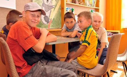 Kamil Marszałek, Kuba Sulis, Damian Jaśkiewicz i Wojtek Pacyna uwielbiają grać w gry planszowe.