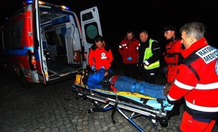 Mężczyzna spadł z filaru mostu w Sandomierzu. Trafił do szpitala