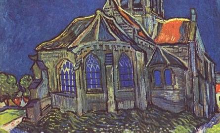 Kościół w Auvers, jedno z ostatnich dzieł Vincenta van Gogha; w zbiorach Musée d'Orsay w Paryżu