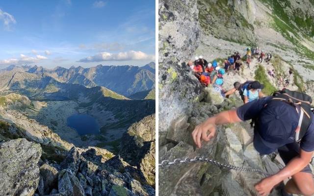 Tłok w Tatrach i długa kolejka na szczyt. Tłum turystów już nie tylko Rysach, oblegana jest też Świnica