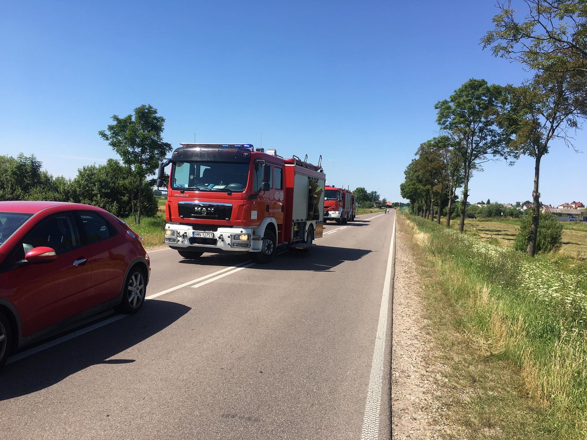 Knyszyn Wypadek Na Dk 65 Na Trasie Do Białegostoku Zderzyły Się Trzy Auta Droga Zablokowana 