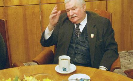 Lech Wałęsa podczas wizyty w hotelu Arłamów w Bieszczadach.