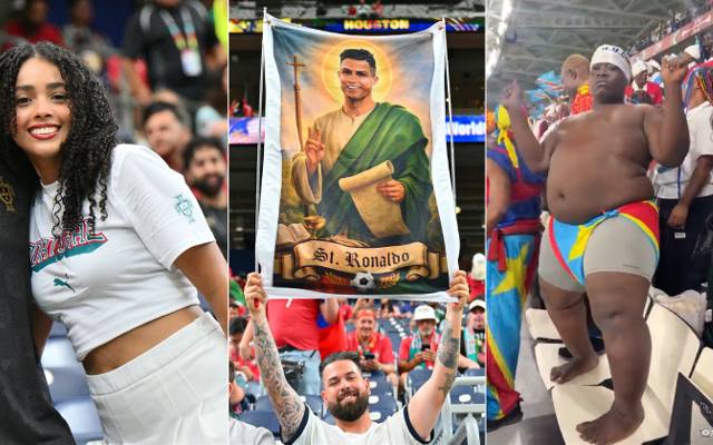 Święty Ronaldo i tańczący Kongijczyk. Kibice na meczu Portugalii