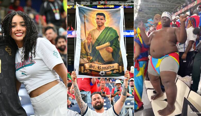 Święty Ronaldo i tańczący Kongijczyk. Kibice na meczu Portugalii