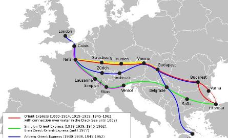 Tak na przestrzeni dziesięcioleci zmieniała się trasa Orient Expressu [2]