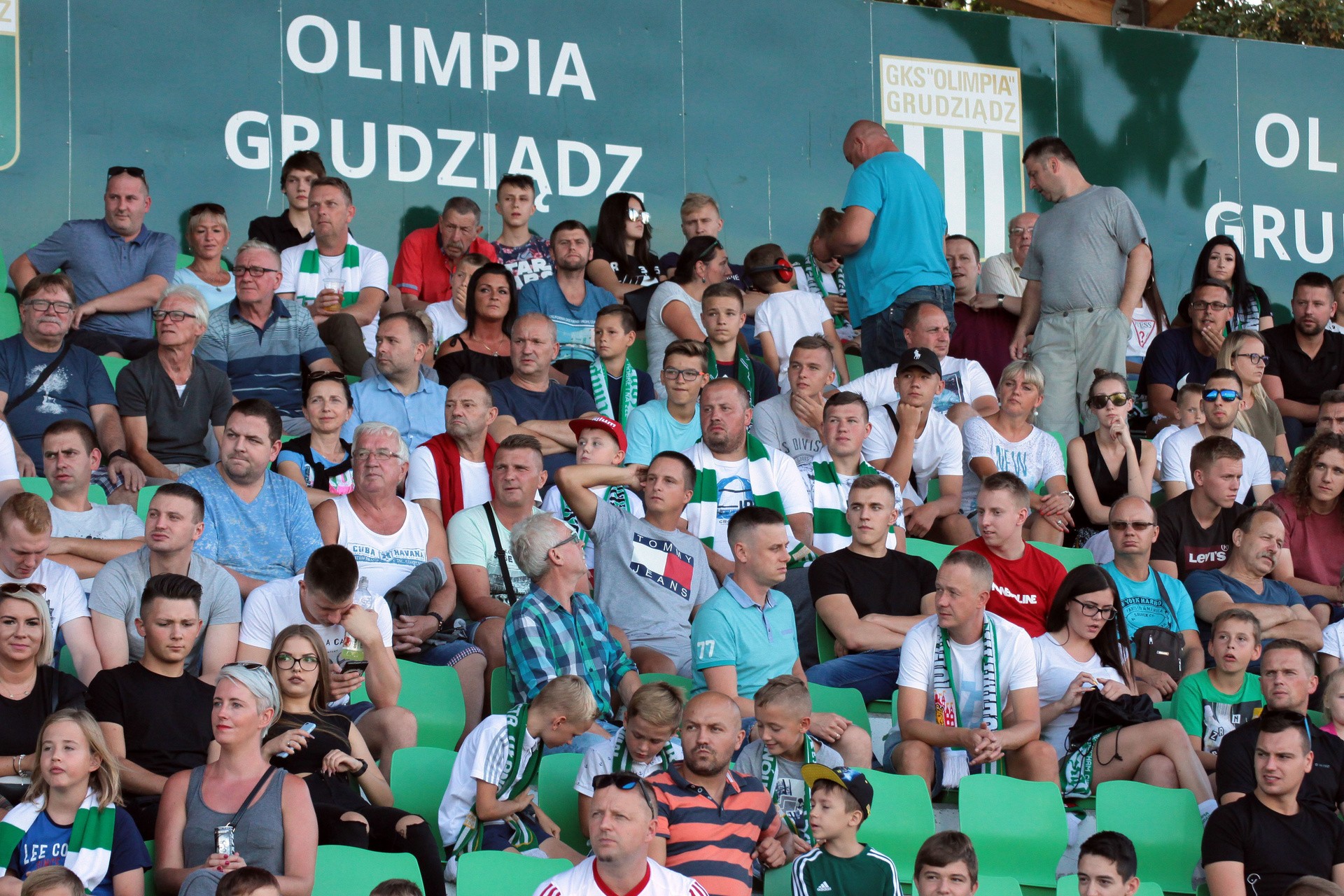 Kibice na meczu Olimpii Grudziądz - Ruch Chorzów 0:0 ...