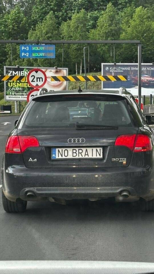 "Gruba", "Ostra", "No brain". Te i inne napisy opisujące kierowców (i nie tylko) na "blachach" ich samochodów. Zobacz zdjęcia