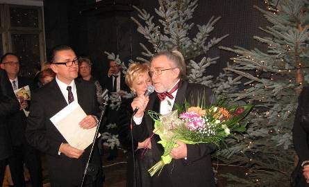 Artysta Franciszek Maśluszczak dziękował za kwiaty