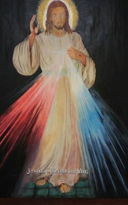 Jezus Miłosierny obraz autorstwa st. chor. szt. Waldemara Chmielewskiego powstał na misji w Afganistanie, dziś jest w Sanktuarium Miłosierdzia Bożego