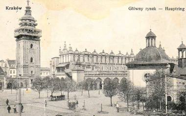 Rynek Główny w Krakowie około 1914 r.