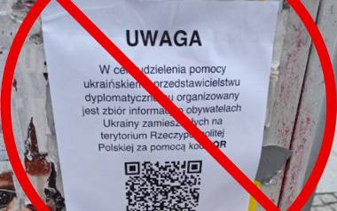 Plakaty, które pojawiły się na ulicach w ostatnich dniach, także mogą być próbą wyłudzenia danych Ukraińców