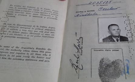 Argentyński paszport Czesława Niedbały