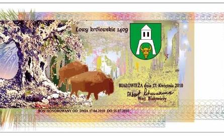 20 Łowczych Białowieskich - nowe pieniądze w Białowieży