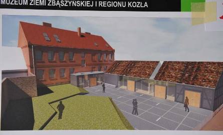 Widok na przyszłą dobudówkę i podwórze muzealne, które otworzy się od strony ul. Marcinkowskiego
