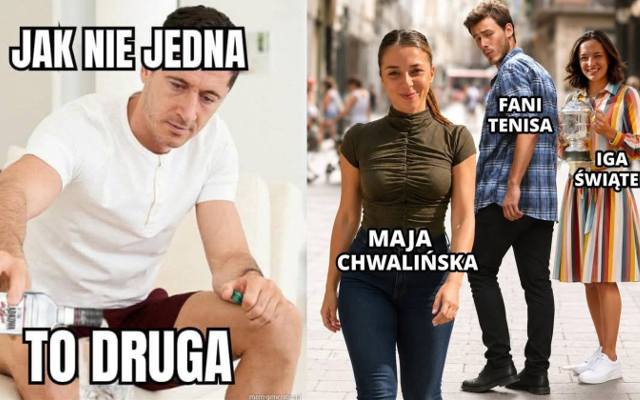 Chwalińska, Świątek i Lewandowski. Obrodziło zabawnymi memami
