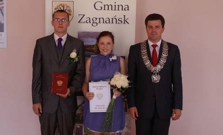 Wójt gminy Zagnańsk po raz pierwszy udzielił ślubu