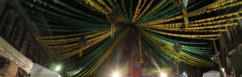 Traditional “junino” bunting adorn the Historic Centre