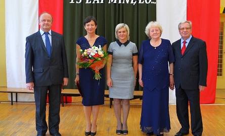 Od lewej: Andrzej Przygoda, Ewa Stawiarska, Edyta Świtoń, Irena Pryciak, Jerzy Stąporek