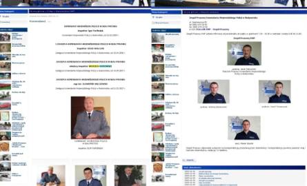 Mł. insp. Wojciech Rutkowski bardzo szybko zniknął ze strony internetowej podlaskiej policji (na screenie z lewej u dołu w środku). Był tam jeszcze w