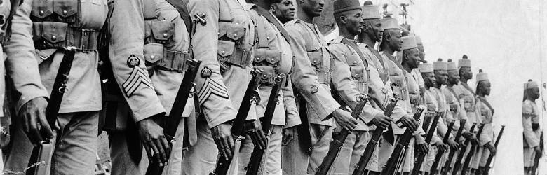 Żołnierze 3. Regimentu Nigeryjskiego, m.in. tych żołnierzy szkolili polscy oficerowie