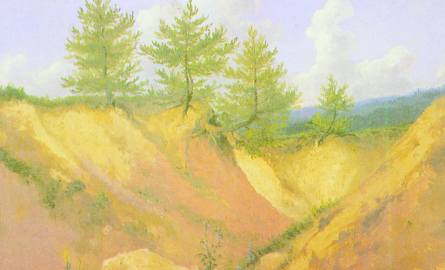 Pejzaż z trzema świerkami - jeden z bardziej znanych obrazów L. Boucharda