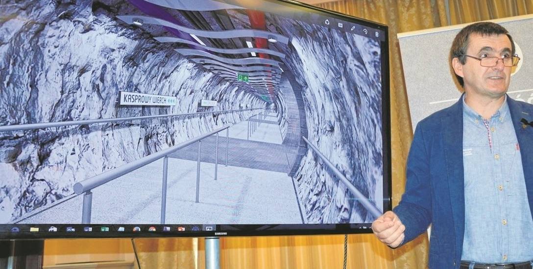 Janusz Ryś, prezes PKL, w 2016 r. rzucił hasło wydrążenia tunelu pod kopułą Kasprowego Wierchu