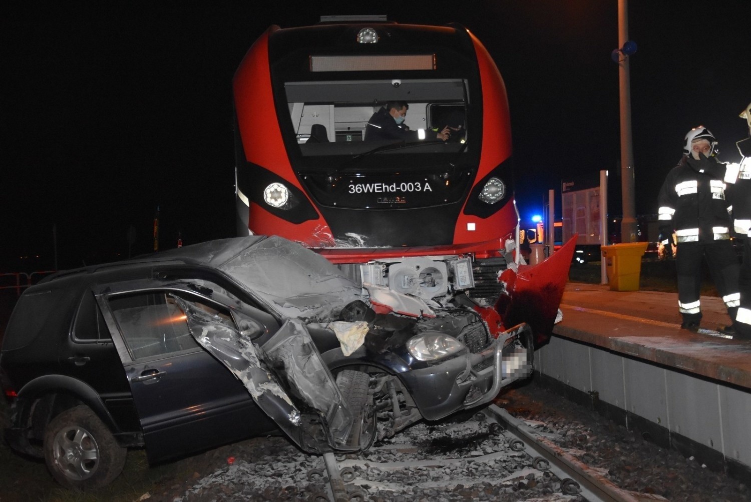 Wypadek na przejeździe kolejowym pod Grodziskiem