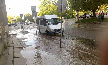 Potop w centrum Szczecina [wideo] 