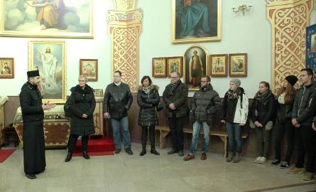 O historii radomskiej cerkwi opowiedział gościom ksiądz Tomasz Rubczewski.
