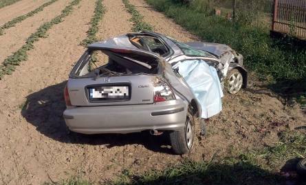 Tragiczny wypadek w Szewcach. Zginął kierowca hondy 