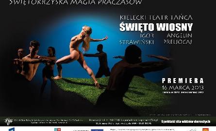 Plakat reklamujący spektakl z walczącą o życie Wybraną.