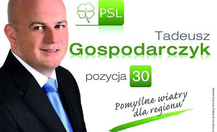 Dzięki temu plakatowi Tadeusz Gospodarczyk z Polskiego Stronnictwa Ludowego zajął pierwsze miejsce w naszym plebiscycie.