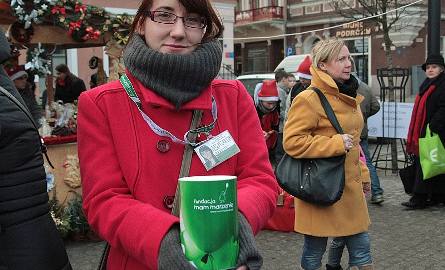 Wśród wolontariuszy kwestujących na Rynku była m.in. Ania Błażejewska