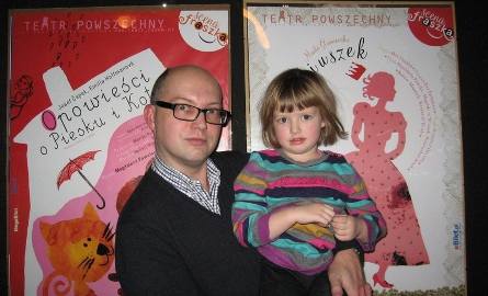 - Bardzo mi się podobało-  powiedziałam nam 4 - letnia Małgosia, która przyszła na przedstawienie z tatą Andrzejem
