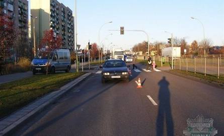 Suwałki: Potrącenie na przejściu przez ulicę Pułaskiego