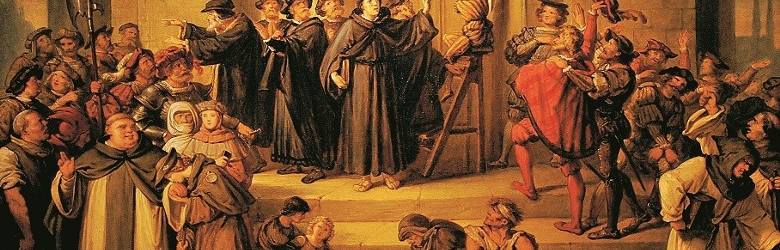 Legenda głosi, że dr Marcin Luter przybił swoje słynne 95 tez na drzwiach kościoła zamkowego w Wittenberdze