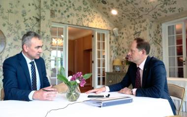 Ambasador Mark Brzezinski w rozmowie z Wojciechem Rogacinem, redaktorem naczelnym "Polski Times"
