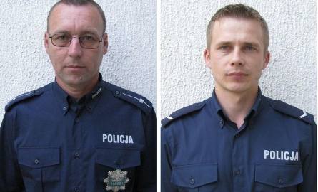 (Od lewej) Młodszy aspirant Marek Stylski, Sierżant Mirosław Szemraj.
