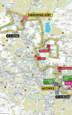 2.etap - 5 sierpnia Tarnowskie Góry – Katowice (156 km)