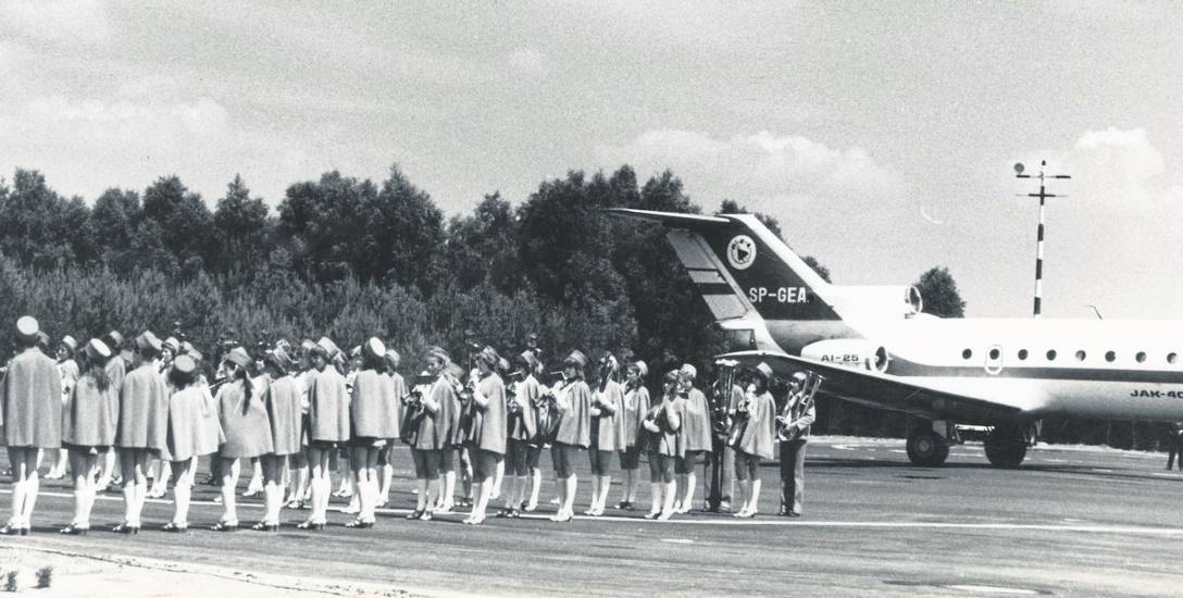 Tak witano Jak 40, który przyleciał do Babimostu 23 czerwca 1977 roku. Był to pierwszy samolot cywilny, który lądował na lotnisku w Babimoście