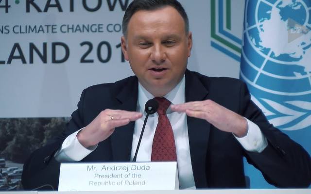 Prezydent Andrzej Duda: Nie zrezygnujemy z węgla. Deklaracja zaskoczyła uczestników Szczytu Klimatycznego COP24 w Katowicach
