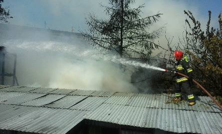 Pożar na rogu ulic Księdza Skorupki i Orlej