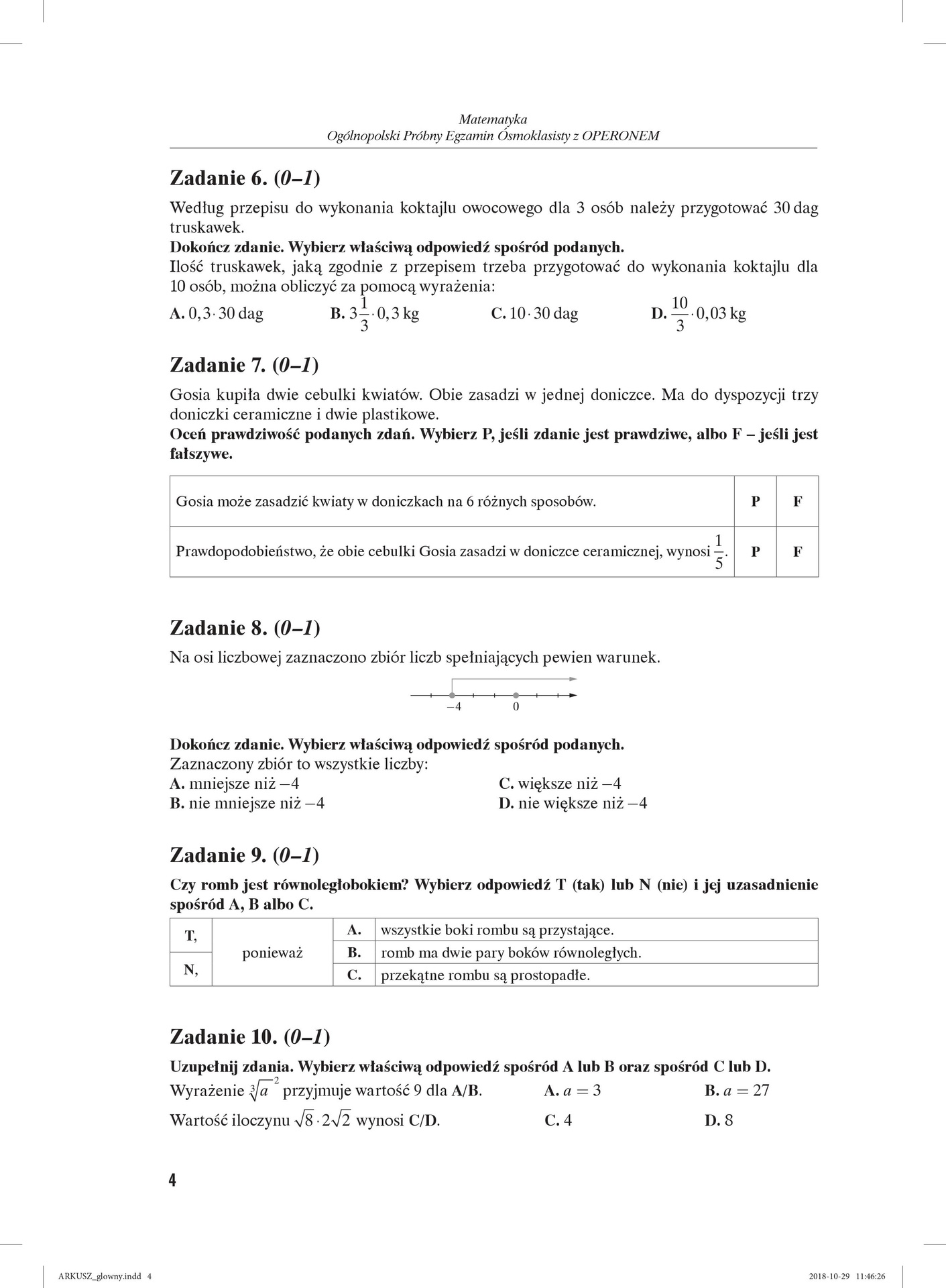 Próbny Egzamin ósmoklasisty 2018 Operon Odpowiedzi Stelliana Nistor 8274