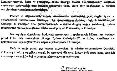 Prezydent Kotowski odpowiada na pisma organizacji żydowskich: Miasto nic nie wie, a wszystkiemu winni komuniści. A kości Żydów jak się walały po budowie,