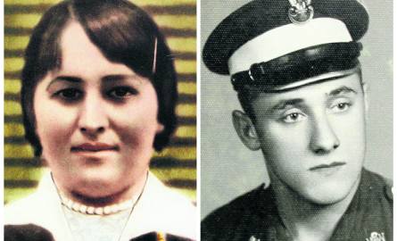 Maria z Krauczyńskich Borowska, mama pana Zenona. Z prawej Zenon Borowski w trakcie służby w WSW.